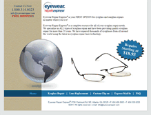 Tablet Screenshot of eyewearrepair.com